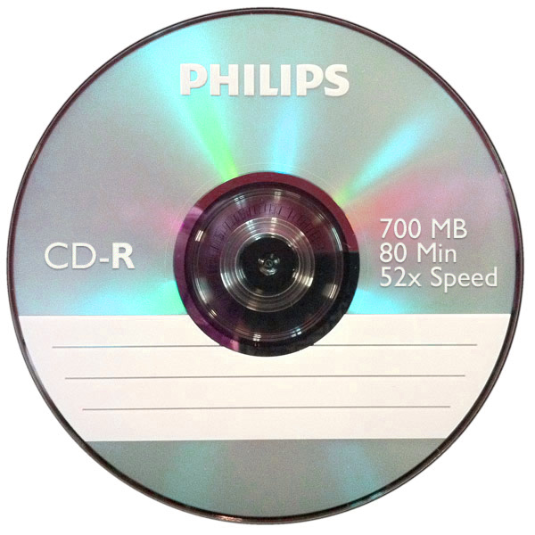 Philips 52x Blank Recordable Cd R Branded Surface 700mb 80