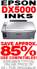 Epson DX-5000 Ink- Authentic savings of around 85% when you use our range compatible ink instead of Epson